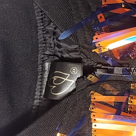 š„Mega Wear Inc. 3D Sequined Tassel Bomber Jacketš„ - Picture 6 of 8